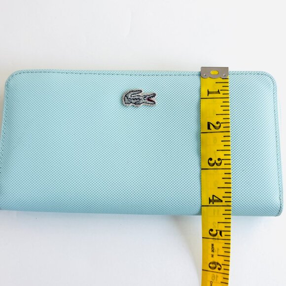 Lacoste Womens Large L.12.12 Concept Billfold Wallet Light Turquoise Blue - Picture 10 of 10